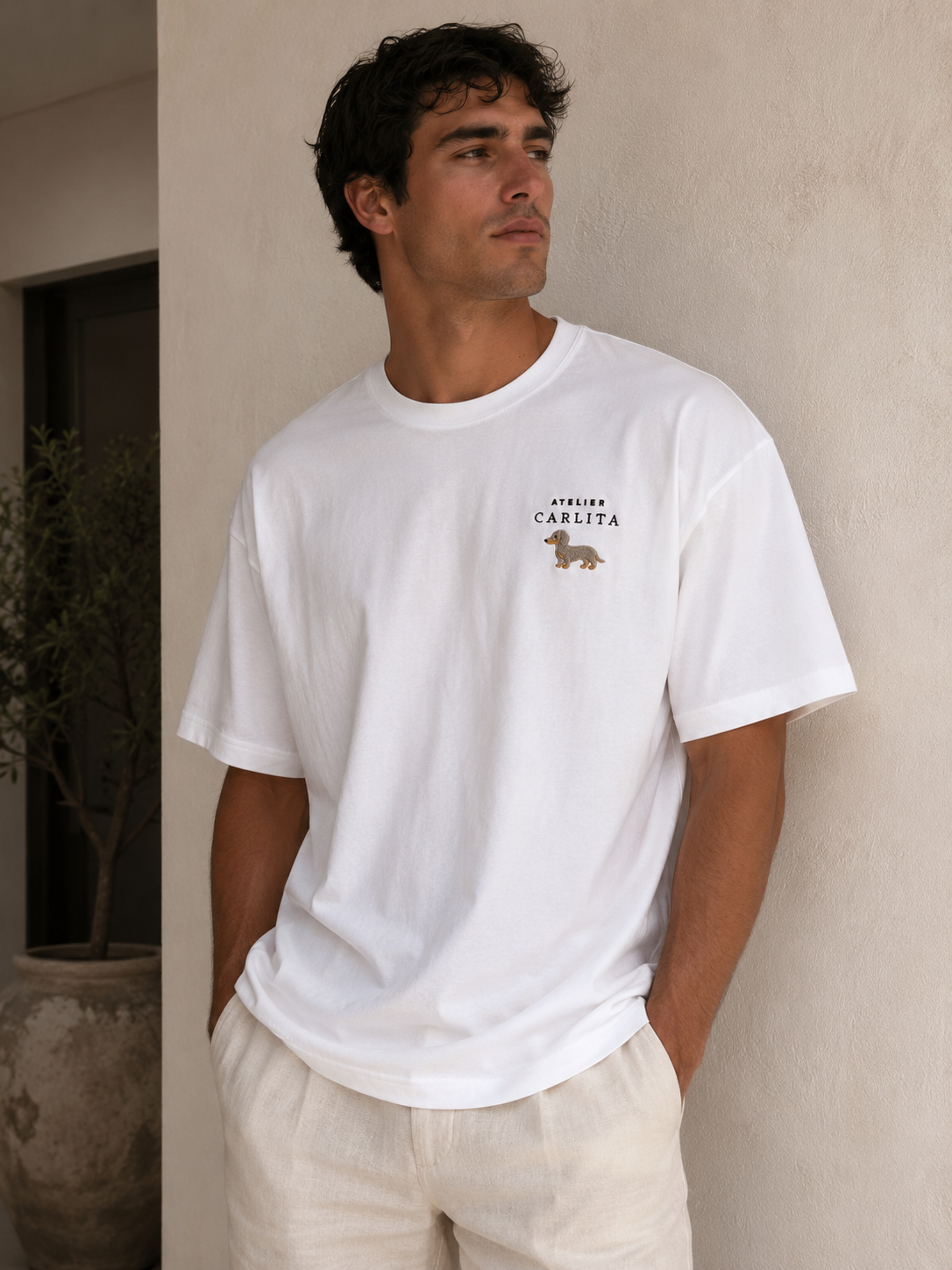 T-shirt chien saucisse homme