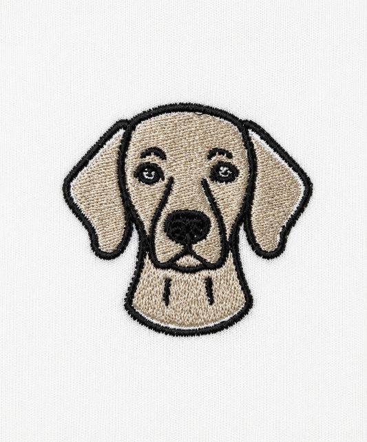 T-shirt brodé chien femme
