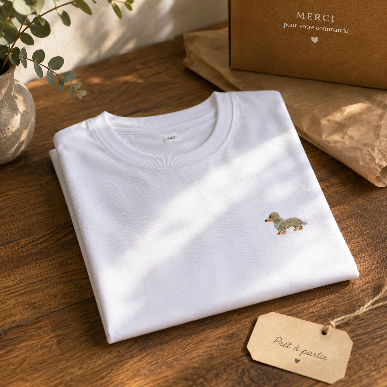 T-shirt chien Saucisse enfant
