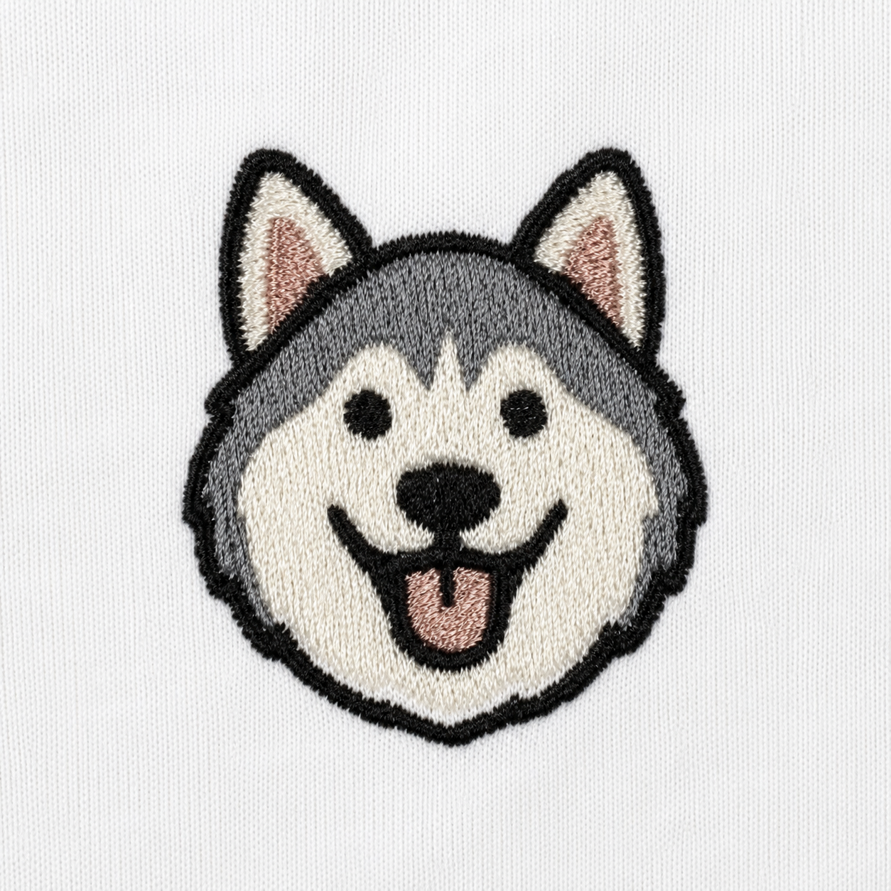 T-shirt brodé chien femme