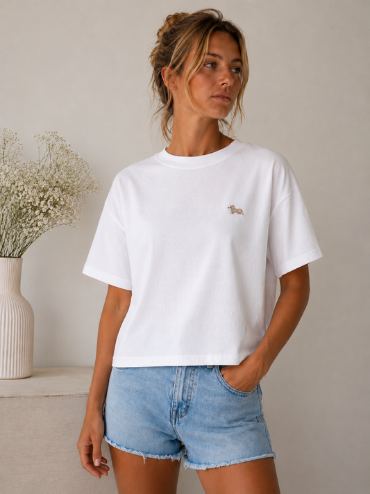 T-shirt chien saucisse femme (pré-commande ✨)